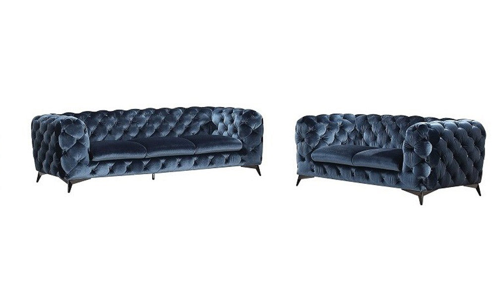 J&M Furniture - Glitz 2 Piece Sofa Set in Blue - 184451-2 - GreatFurnitureDeal