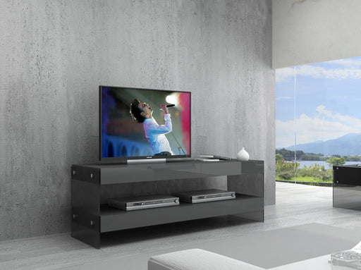 J&M Furniture - Grey Cloud Mini TV Base in High Gloss - 179601-MTV-G - GreatFurnitureDeal