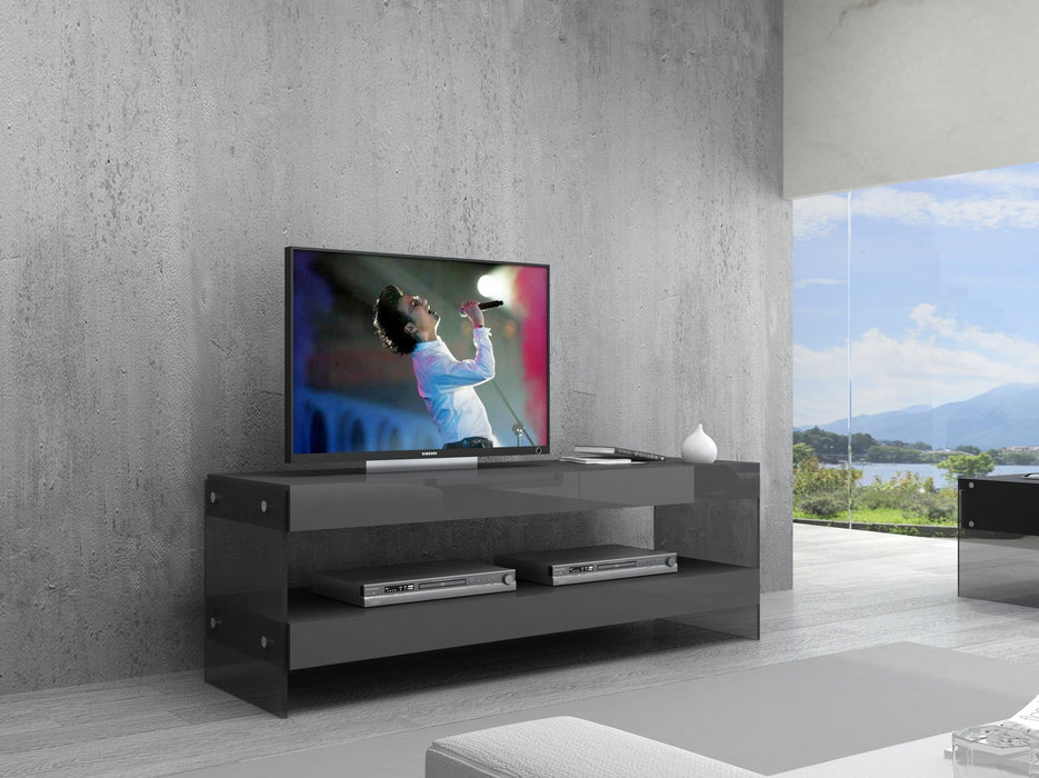 J&M Furniture - Grey Cloud Mini TV Base in High Gloss - 179601-MTV-G