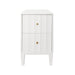 Worlds Away - Hammond Two Door Side Table With Fluted Detail in Matte White Lacquer - HAMMOND WH - GreatFurnitureDeal