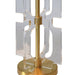 Worlds Away - Double Stacked Acrylic Square Table Lamp With Antique Brass Parts - HANSEN ABR - GreatFurnitureDeal