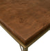 Worlds Away - Hardwick Antique Brass Frame Coffee Table With Thick Top in Dark Burl Wood - HARDWICK DBW - GreatFurnitureDeal