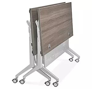 GFD Foldable Training Desk / Table with Wheels in Gray - 72" x 30" - GreatFurnitureDeal