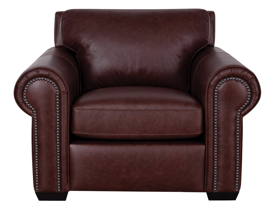 Mariano Italian Leather Furniture - Henry 4 Piece Living Room Set in Merlot - Henry-SLCO-3526 Merlot - GreatFurnitureDeal