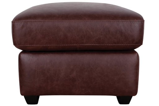 Mariano Italian Leather Furniture - Henry Ottoman in Merlot - Henry-O-3526 - GreatFurnitureDeal