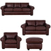 Mariano Italian Leather Furniture - Henry 4 Piece Living Room Set in Merlot - Henry-SLCO-3526 Merlot - GreatFurnitureDeal