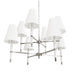 Worlds Away - Two Tier Chandelier In Nickel And White - HINES NWH - GreatFurnitureDeal