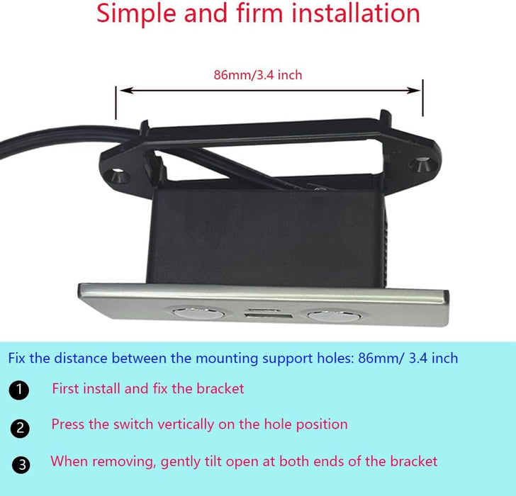 Two-Button Replacement Switch for Recliner or Lift Chair with USB-A and USB-C / HK-Z-11 / HK-S-105-D2 - GreatFurnitureDeal