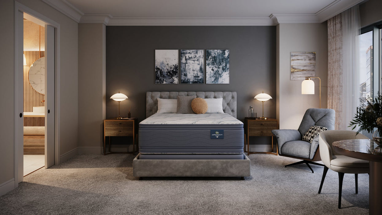 Serta Mattress - Grand Chateau Euro Pillow Top Double Sided 15.5 "Full XL Mattress - Grand Chateau II Euro Top - 15.5- FULL XL - GreatFurnitureDeal
