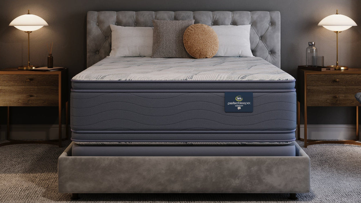 Serta Mattress - Grand Chateau Euro Pillow Top Double Sided 15.5 "Cal King Mattress Set- Grand Chateau II Euro Top - 15.5 - CAL KING-SET - GreatFurnitureDeal
