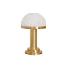 Worlds Away - Rechargeable Mini Table Lamp In Brass With Faux Alabaster Dome Shade - IKE - GreatFurnitureDeal