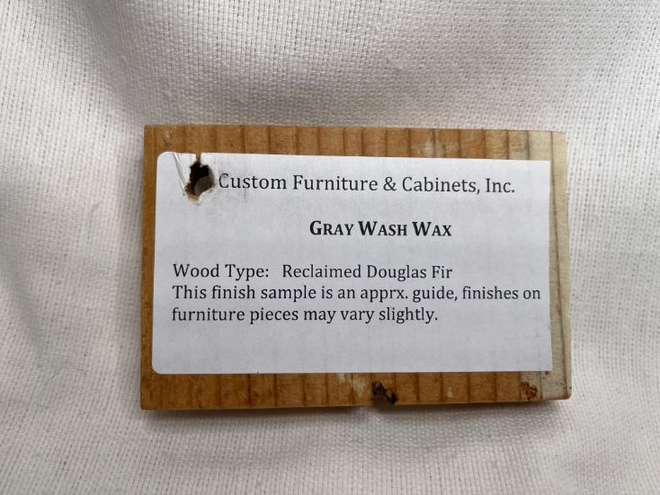 CFC Furniture - Gray Wash Wax Wood Sample - GreatFurnitureDeal
