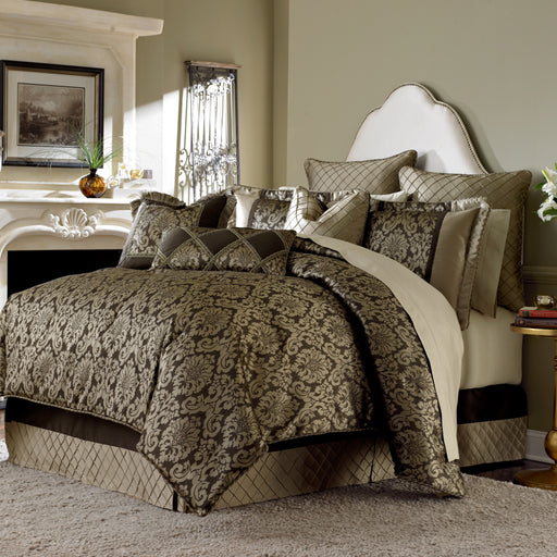 AICO Furniture - Imperial Bronze Queen Comforter Set - AIC-BCS-QS09-IMPERL-BRZ - GreatFurnitureDeal