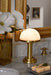 Worlds Away - Rechargeable Mini Table Lamp In Brass With Faux Alabaster Dome Shade - IKE - GreatFurnitureDeal