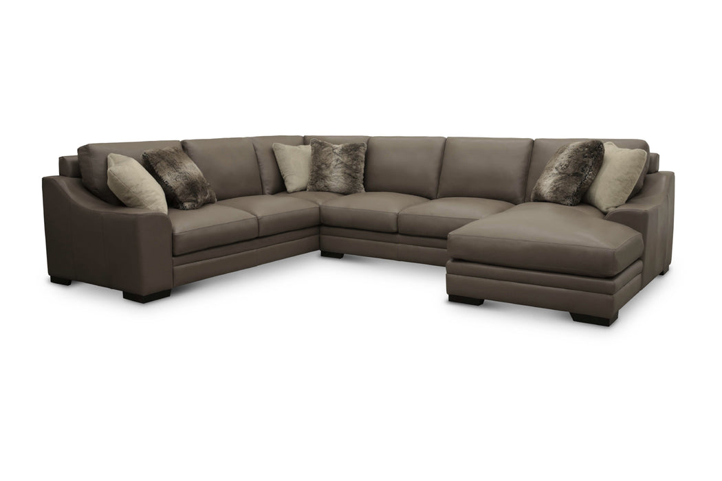 GFD Leather - Grayson All Leather Left Arm Chaise Corner Sectional - X19-52/21/85/23