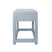 Worlds Away - Jean One Drawer Side Table With Matte Light Blue Frame and Light Blue Grasscloth - JEAN LB - GreatFurnitureDeal