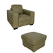 Mariano Italian Leather Furniture - Jett Chair with Ottoman in Olive - Jett-CO-4009 - GreatFurnitureDeal