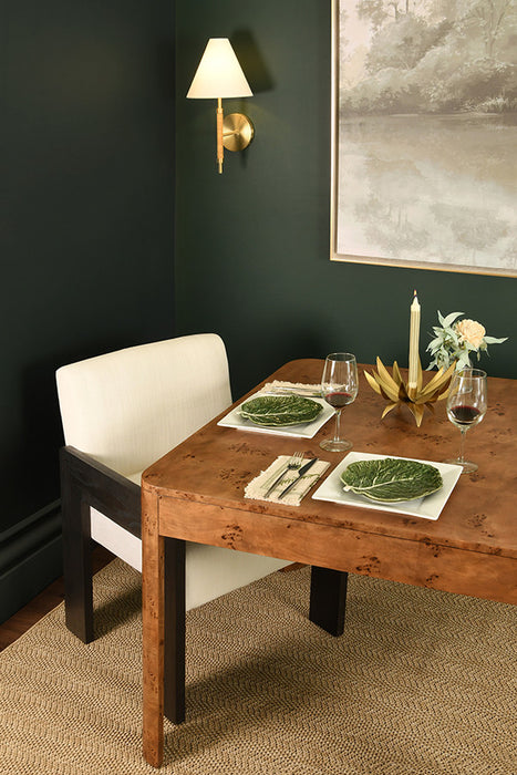 Worlds Away - Jett Square Two Drawer Curved Corner Game Table In Dark Burl Wood - JETT DBW