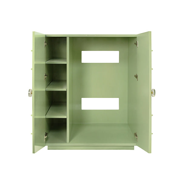 Worlds Away - Judd Two Door Celadon Green Lacquer Cabinet - JUDD CEL - GreatFurnitureDeal