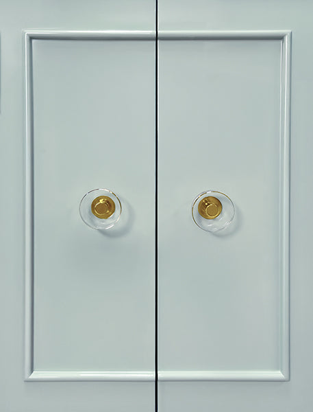 Worlds Away - Judd Two Door Light Blue Lacquer Cabinet - JUDD LB - GreatFurnitureDeal