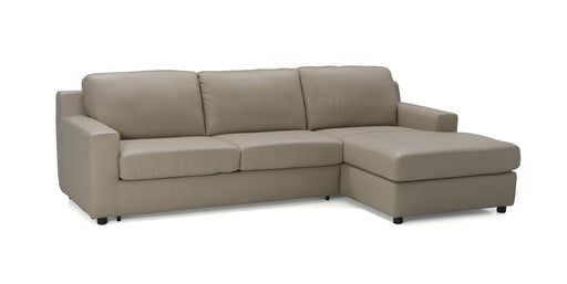 J&M Furniture - Jenny Premium Leather LHF Sectional Sleeper Sofa in Beige - 182220-LHF - GreatFurnitureDeal