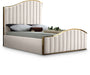 Meridian Furniture - Jolie Cream Velvet Upholstered Queen Bed (3 Boxes) - JolieCream-Q - GreatFurnitureDeal