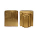 Worlds Away - Triple Layer Rectangle Bookends In Shiny Brass - KARAT - GreatFurnitureDeal