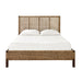 Worlds Away - Seagrass Wrapped Headboard And Footboard With Wood Side Rails And Legs, Queen Size - KARINA QUEEN - GreatFurnitureDeal