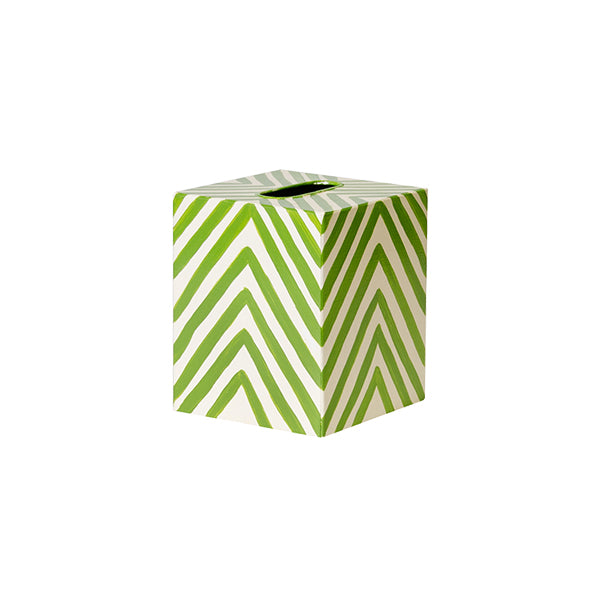 Worlds Away -  Kleenex Box Green and Cream Zebra - KBZEG - GreatFurnitureDeal