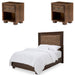 AICO Furniture - Carrollton 3 Piece Queen Bedroom Set in Rustic Ranch - KI-CRLN000QN-407N-3SET - GreatFurnitureDeal