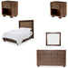 AICO Furniture - Carrollton 5 Piece Eastern King Bedroom Set in Rustic Ranch - KI-CRLN000EK-407N-5SET - GreatFurnitureDeal