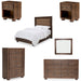 AICO Furniture - Carrollton 6 Piece Eastern King Bedroom Set in Rustic Ranch - KI-CRLN000EK-407N-6SET - GreatFurnitureDeal