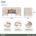 AICO Furniture - Marin Desk in Greige - KI-MRIN207-139 - GreatFurnitureDeal