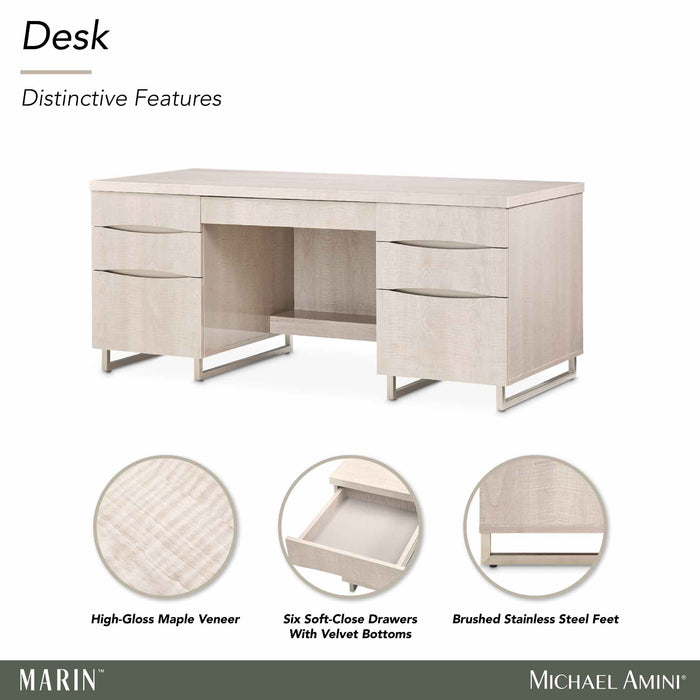 AICO Furniture - Marin Desk in Greige - KI-MRIN207-139 - GreatFurnitureDeal