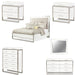 AICO Furniture - Marquee 6 Piece Eastern King Bedroom Set in Cloud White - KI-MRQEEK-108-6SET - GreatFurnitureDeal