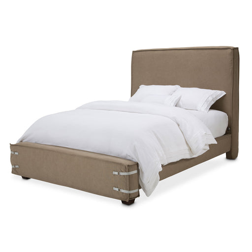 AICO Furniture - Penninsula Queen Bed in Khaki - KIA-PENNQN-KHK - GreatFurnitureDeal