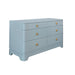 Worlds Away - Six Drawer Rounded Edge Chest With Brass Beetle Knob In Light Blue Matte Lacquer - KILMER LB - GreatFurnitureDeal