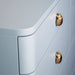 Worlds Away - Six Drawer Rounded Edge Chest With Brass Beetle Knob In Light Blue Matte Lacquer - KILMER LB - GreatFurnitureDeal