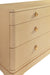 Worlds Away - Six Drawer Rounded Edge Chest With Brass Beetle Knob In Natural Grasscloth - KILMER NAT - GreatFurnitureDeal