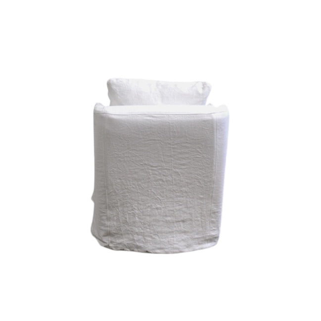 GJ Styles - Rhone Swivel Chair with Belgium White Linen - KS362