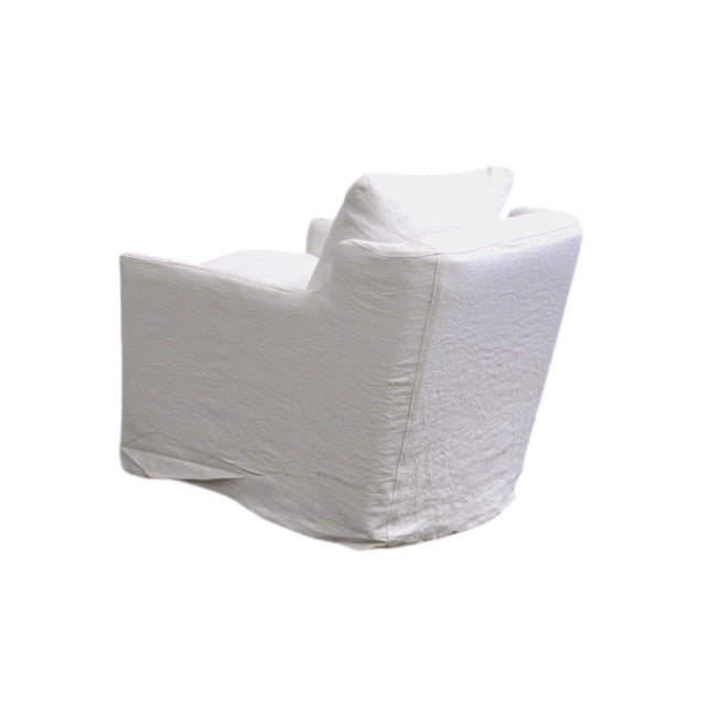 GJ Styles - Rhone Swivel Chair with Belgium White Linen - KS362