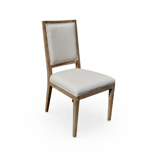 GJ Styles - Ecru Linen Side Chair with Oak Frame - KS383 - GreatFurnitureDeal