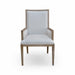 GJ Styles - Ecru Linen Arm Chair W/ Oak Frame - KS384 - GreatFurnitureDeal