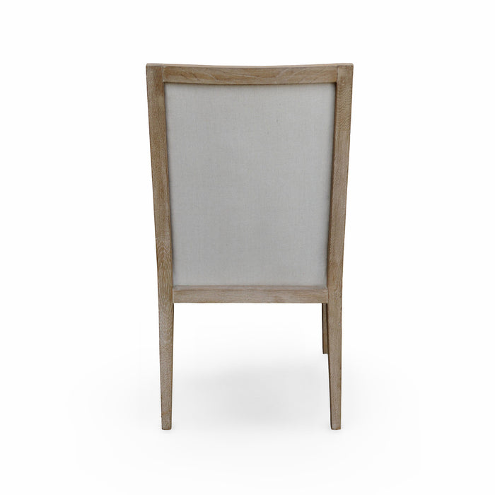 GJ Styles - Ecru Linen Arm Chair W/ Oak Frame - KS384 - GreatFurnitureDeal