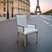 GJ Styles - Ecru Linen Arm Chair W/ Oak Frame - KS384 - GreatFurnitureDeal