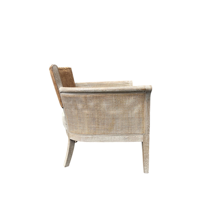 GJ Styles - Brown Leather Back Side Chair - KS387