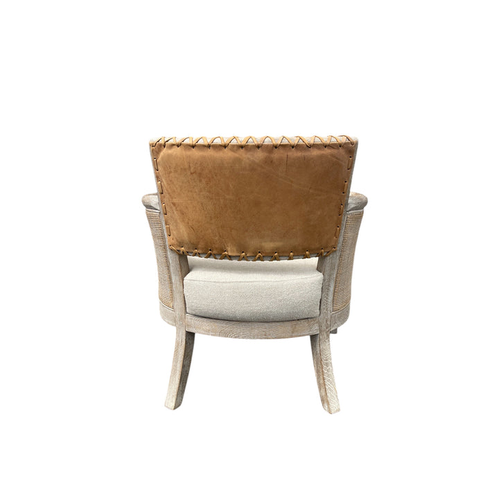 GJ Styles - Brown Leather Back Side Chair - KS387
