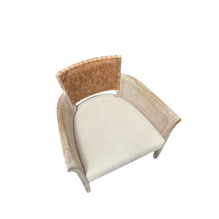 GJ Styles - Brown Leather Back Side Chair - KS387