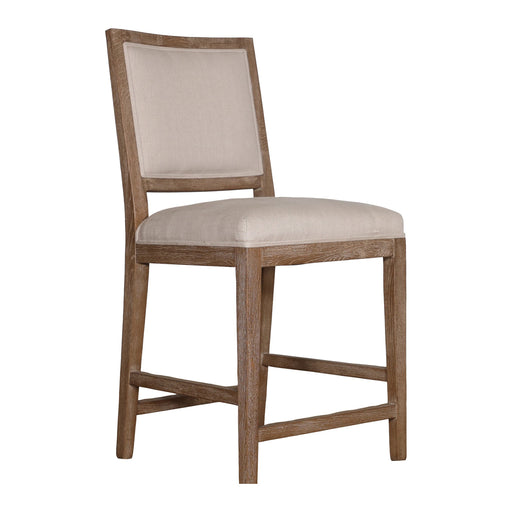 GJ Styles - Ecru Linen Counter Chair with Oak Frame - KS389 - GreatFurnitureDeal