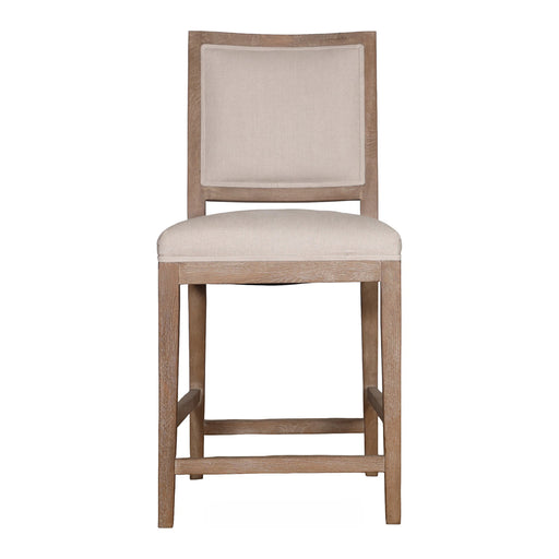 GJ Styles - Ecru Linen Counter Chair with Oak Frame - KS389 - GreatFurnitureDeal